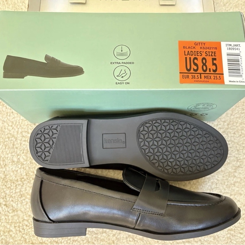 Kensie, Women's Gitty Loafers, Penny Loafer, Black Size 8.5 - Picture 4 of 4